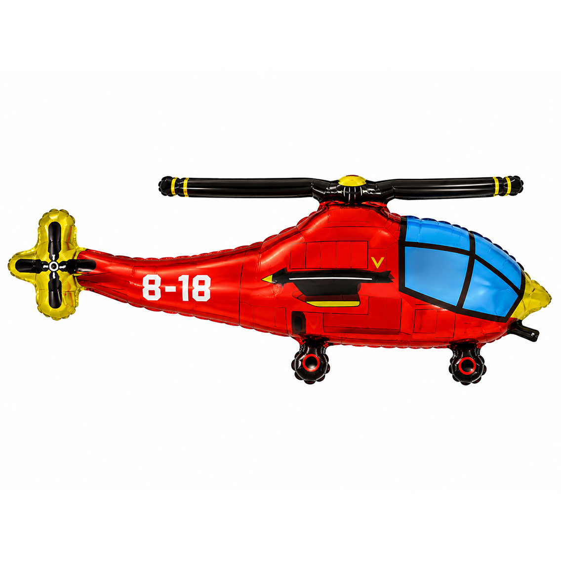 Kırmızı Helikopter Folyo Balon