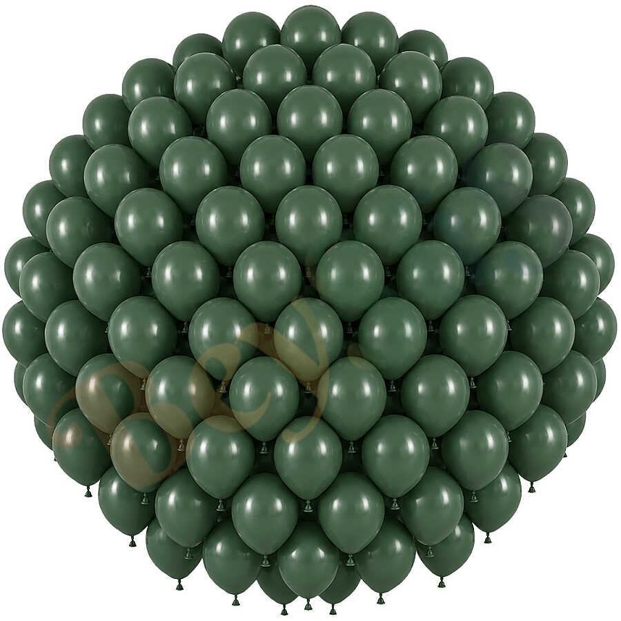 Kış Yeşili Renk Lateks Retro Balon (30 cm) - 100 Adet