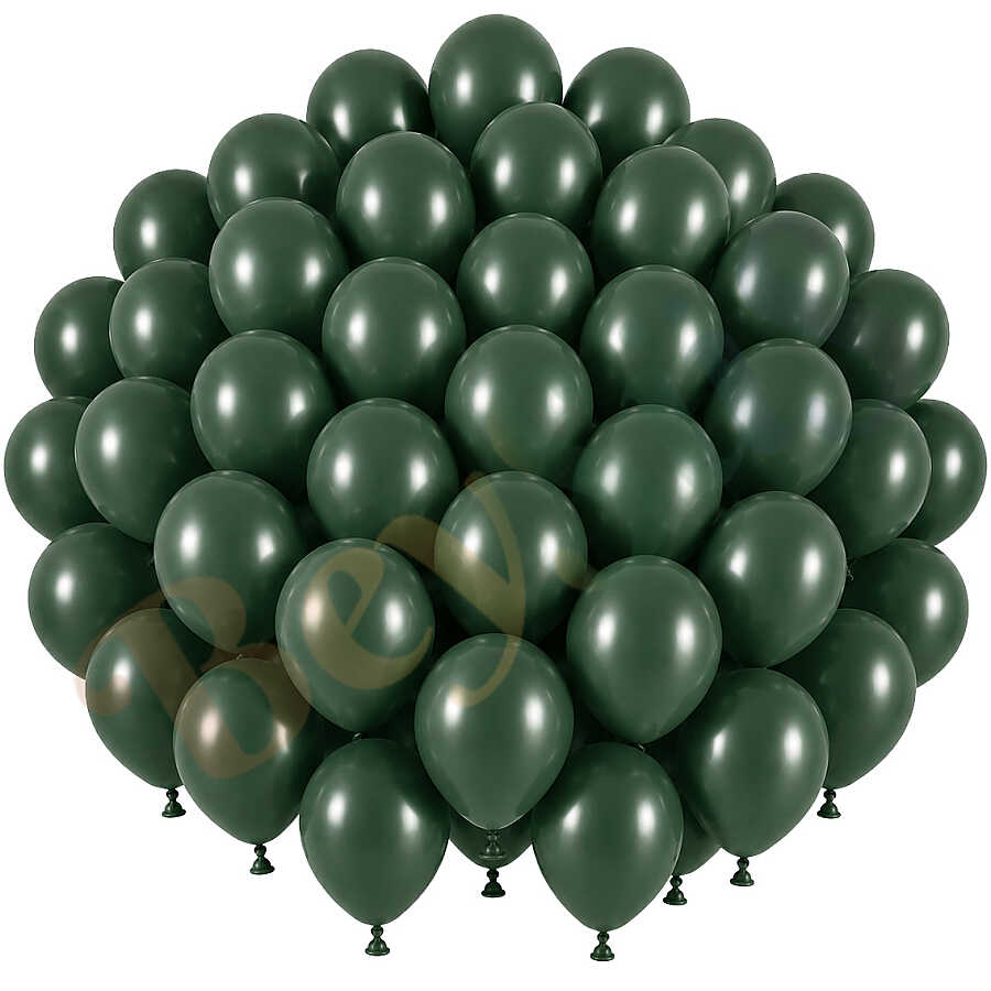Kış Yeşili Renk Lateks Retro Balon (30 cm) - 50 Adet