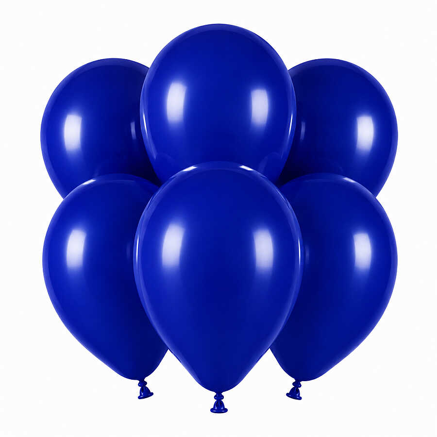 Lacivert Renk Lateks Pastel Balon (30 cm) - 6 Adet