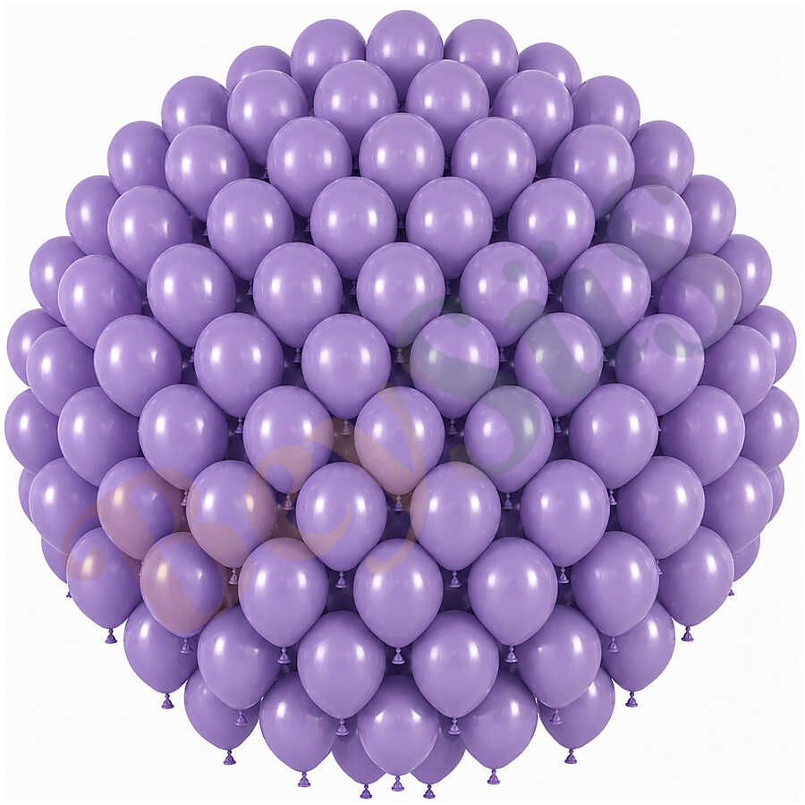 Lavanta Renk Lateks Retro Balon (30 cm) - 100 Adet