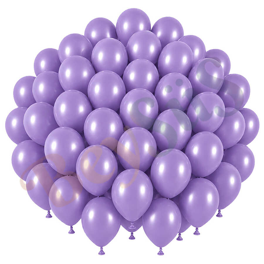 Lavanta Renk Lateks Retro Balon (30 cm) - 50 Adet