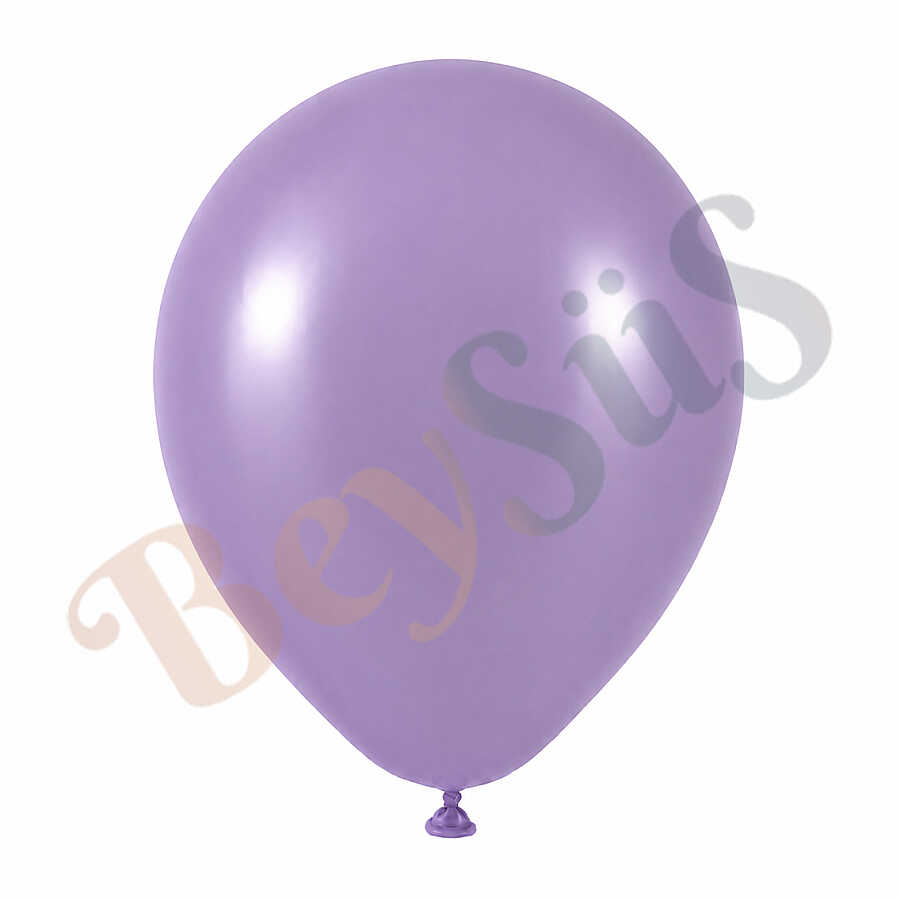 Lavanta Renk Lateks Retro Balon (60 cm) - 1 Adet