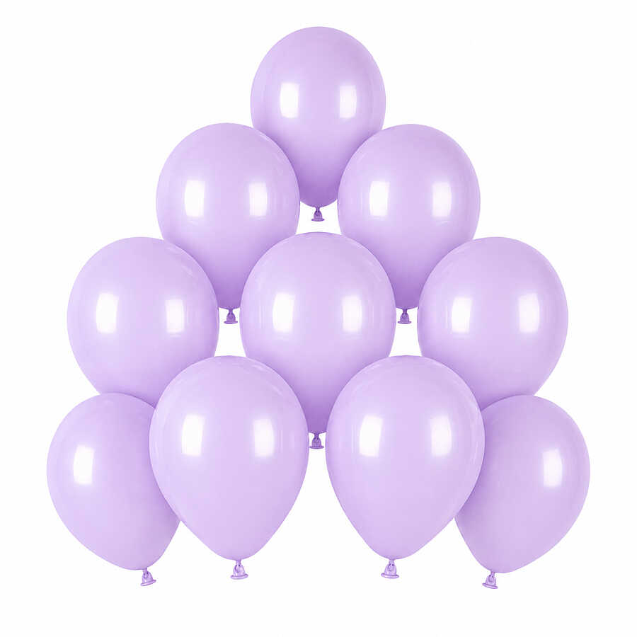 Lila Renk Lateks makaron Balon (15 cm) - 10 Adet