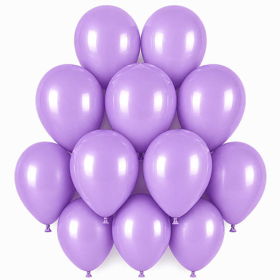 Lila Renk Lateks makaron Balon (30 cm) - 12 Adet