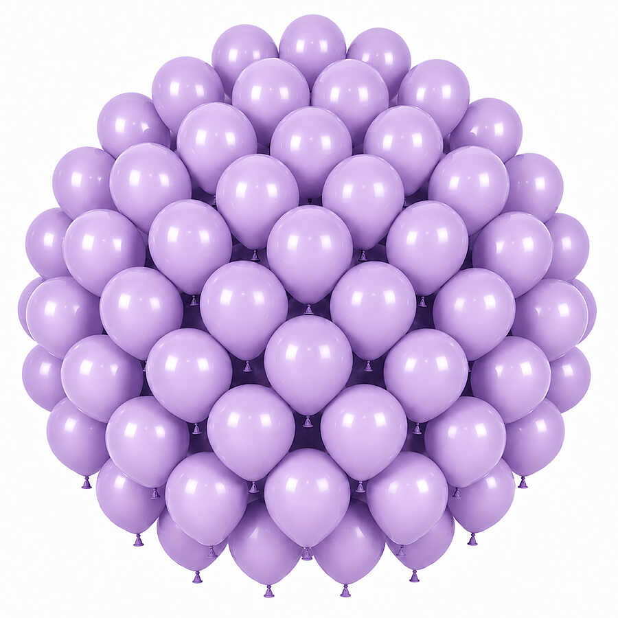 Lila Renk Lateks makaron Balon (30 cm) - 50 Adet