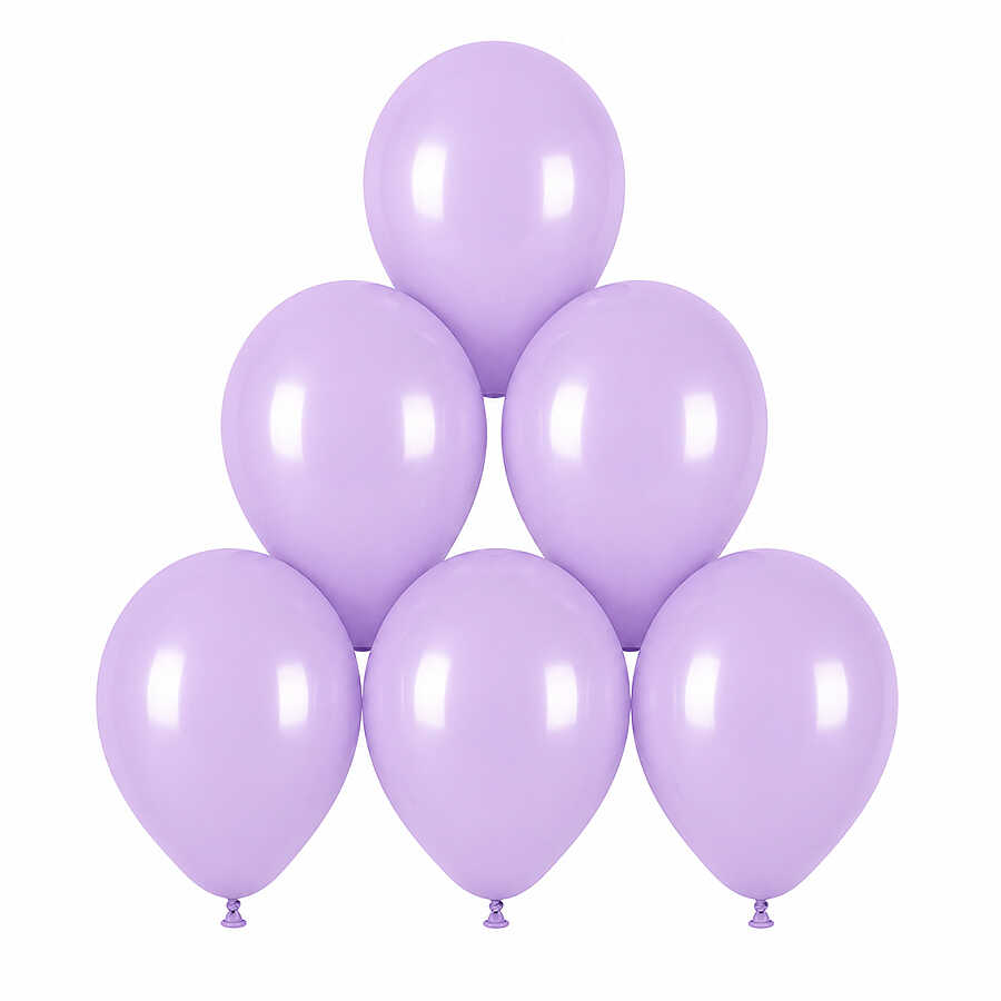 Lila Renk Lateks makaron Balon (30 cm) - 6 Adet