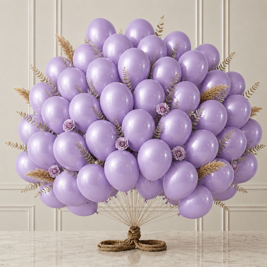 Lila Renk Lateks Metalik Balon (30 cm) - 50 Adet