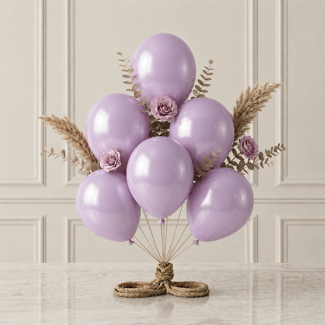 Lila Renk Lateks Metalik Balon (30 cm) - 6 Adet