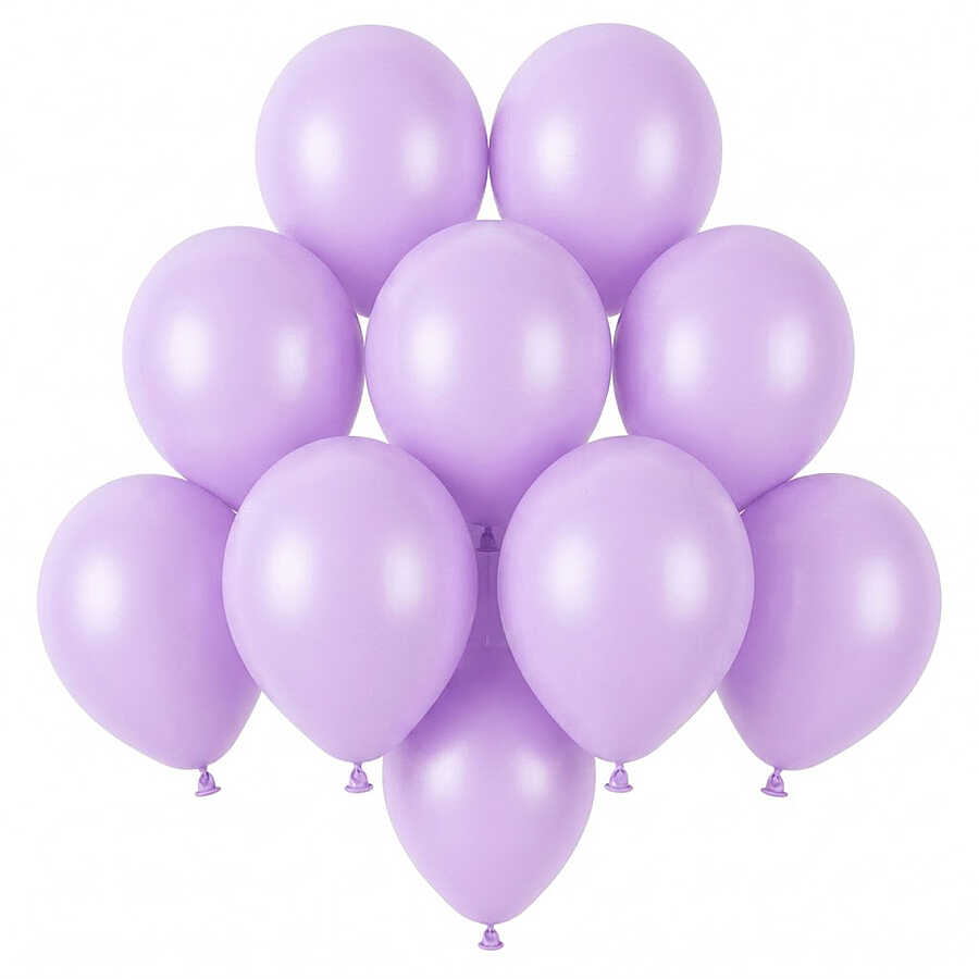 Lila Renk Lateks Pastel Balon (13 cm) - 10 Adet
