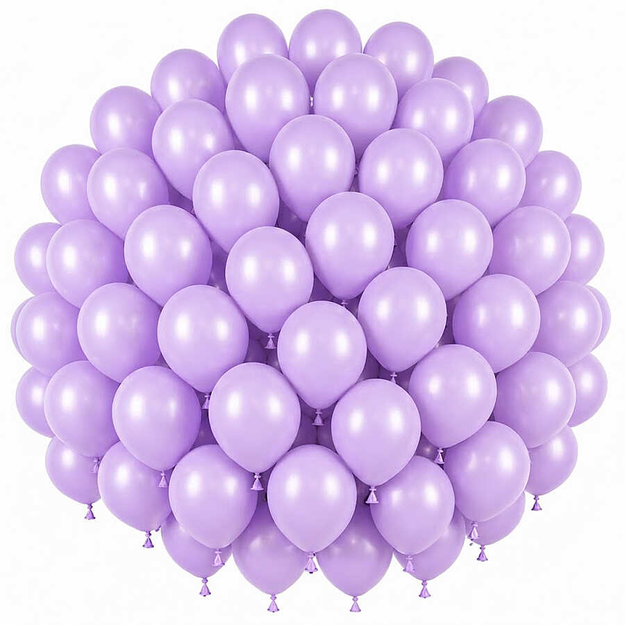 Lila Renk Lateks Pastel Balon (30 cm) - 50 Adet