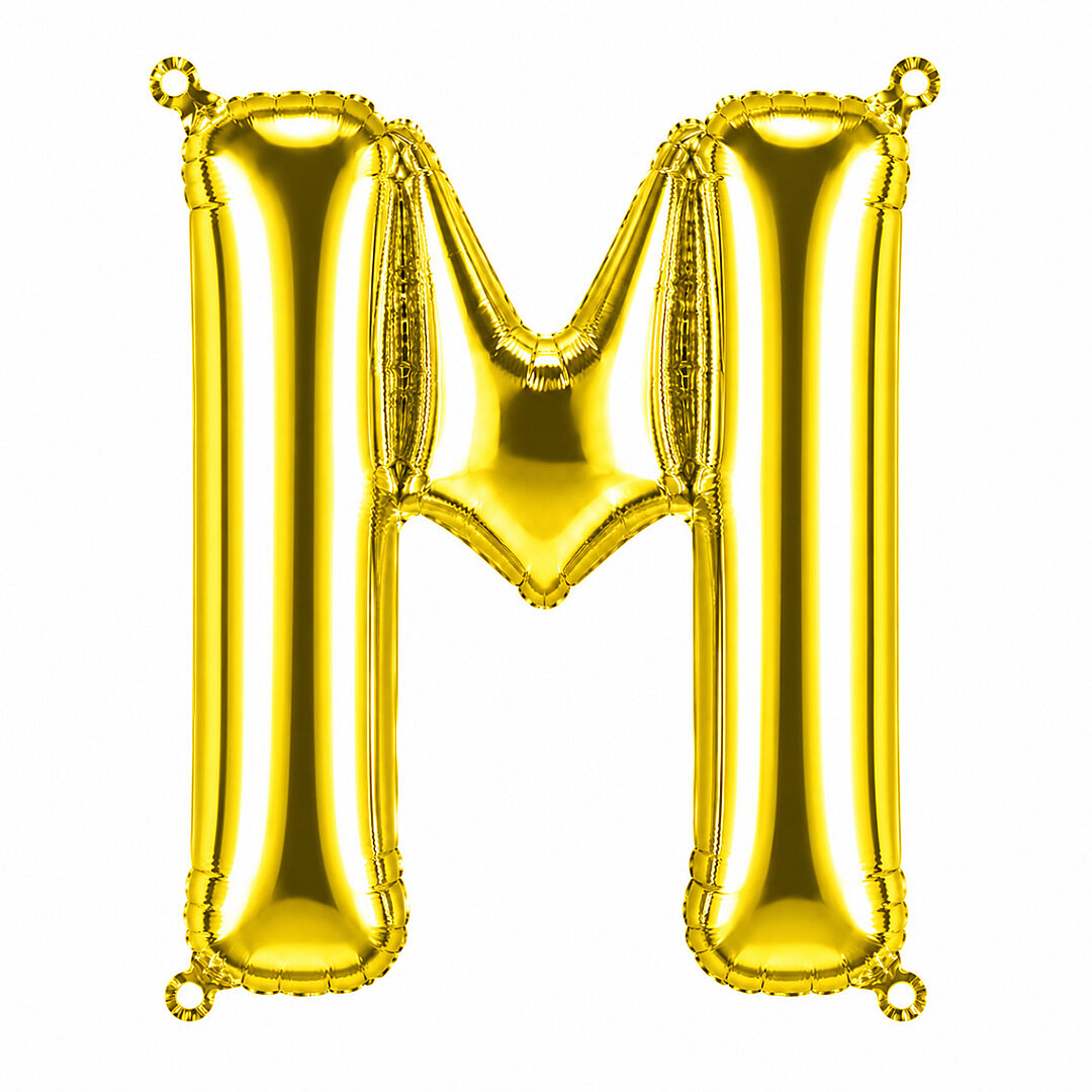 M Harfi Folyo Balon Altın Rengi (76 cm) 