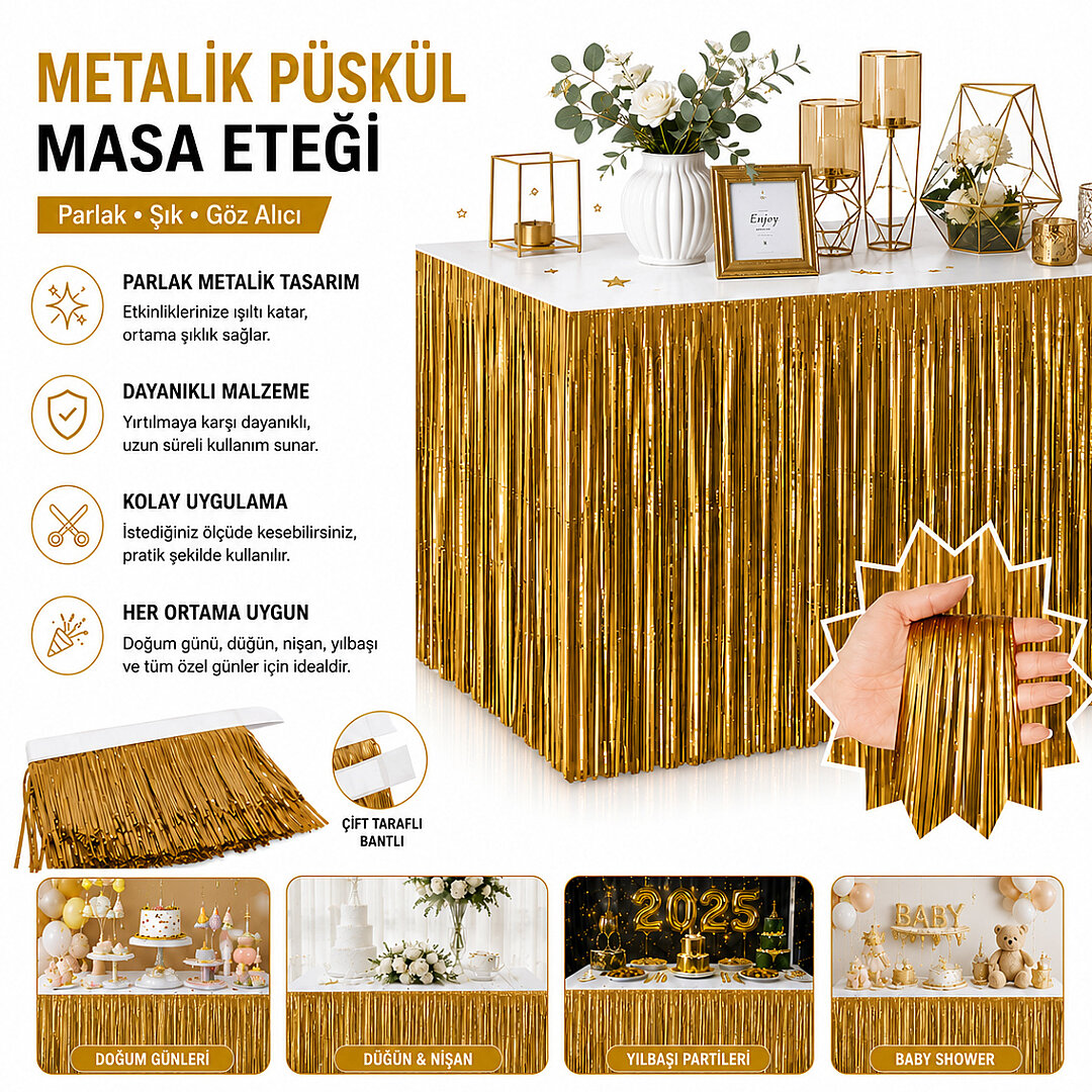 Masa Püskülü Gold 