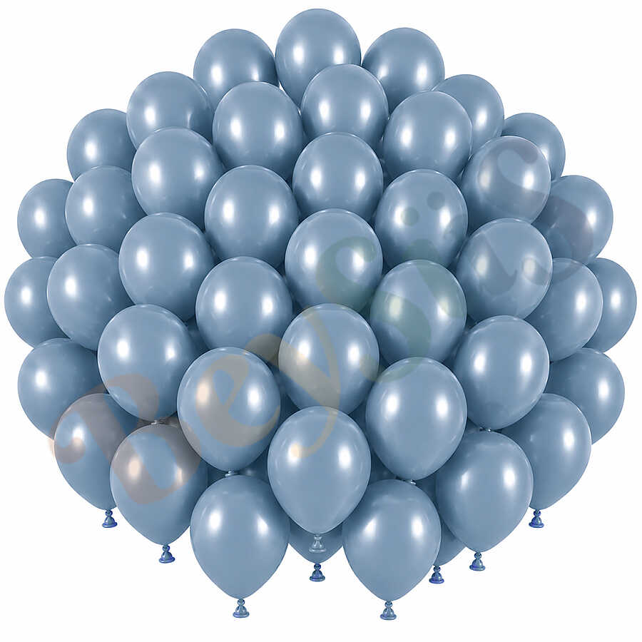 Mavi Cam Renk Lateks Retro Balon (30 cm) - 50 Adet