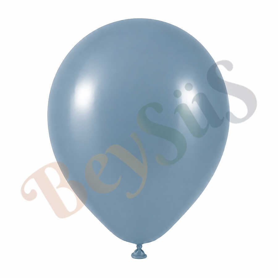 Mavi Cam Renk Lateks Retro Balon (60 cm) - 1 Adet