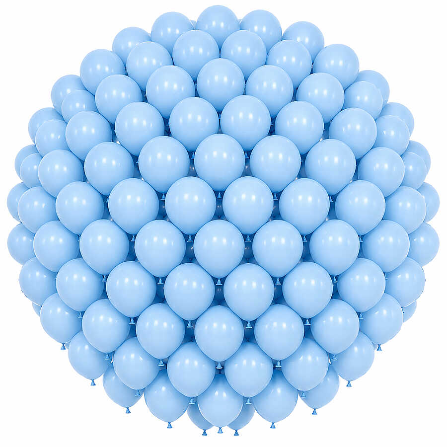 Mavi Renk Lateks makaron Balon (30 cm) - 100 Adet