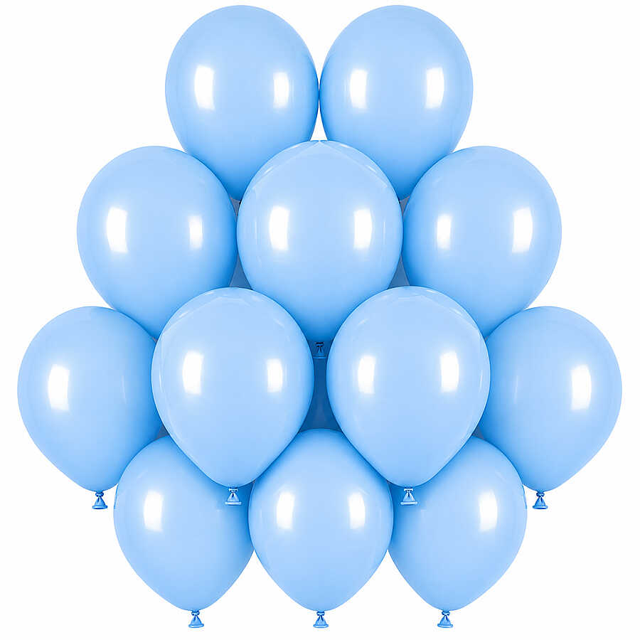 Mavi Renk Lateks makaron Balon (30 cm) - 12 Adet