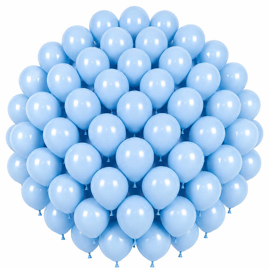 Mavi Renk Lateks makaron Balon (30 cm) - 50 Adet