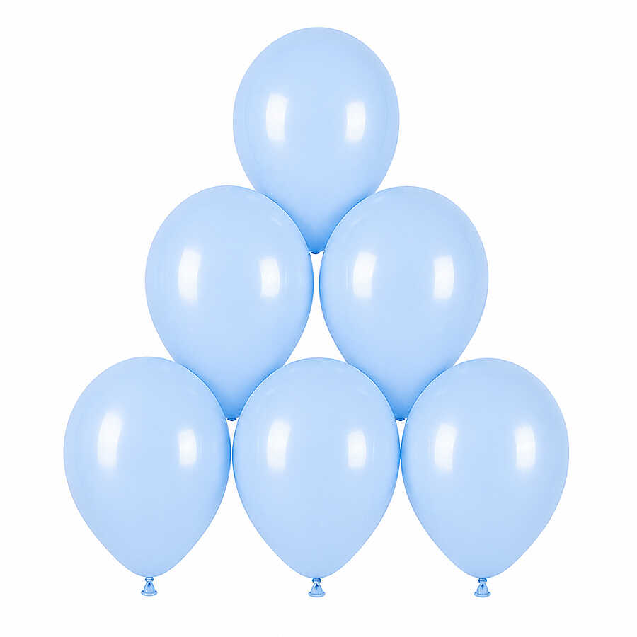 Mavi Renk Lateks makaron Balon (30 cm) - 6 Adet