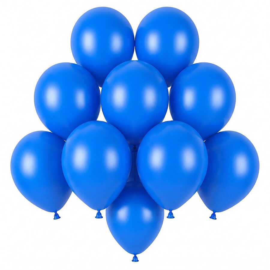 Mavi Renk Lateks Pastel Balon (13 cm) - 10 Adet
