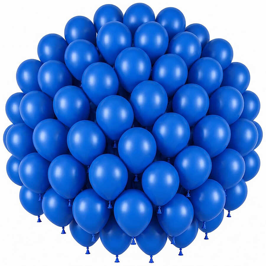 Mavi Renk Lateks Pastel Balon (30 cm) - 50 Adet