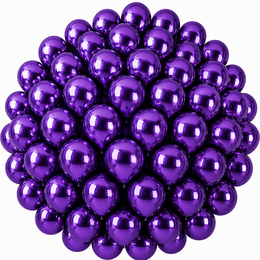 Mor Renk Lateks krom Balon (30 cm) - 50 Adet