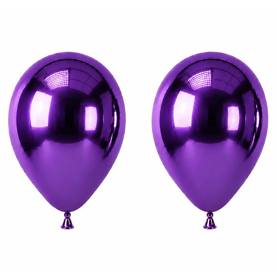 Mor Renk Lateks krom Balon (45 cm) - 2 Adet