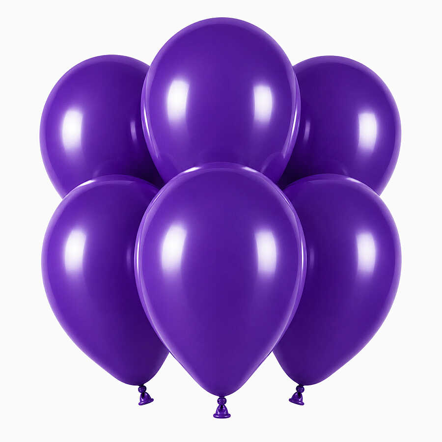 Mor Renk Lateks Pastel Balon (30 cm) - 6 Adet
