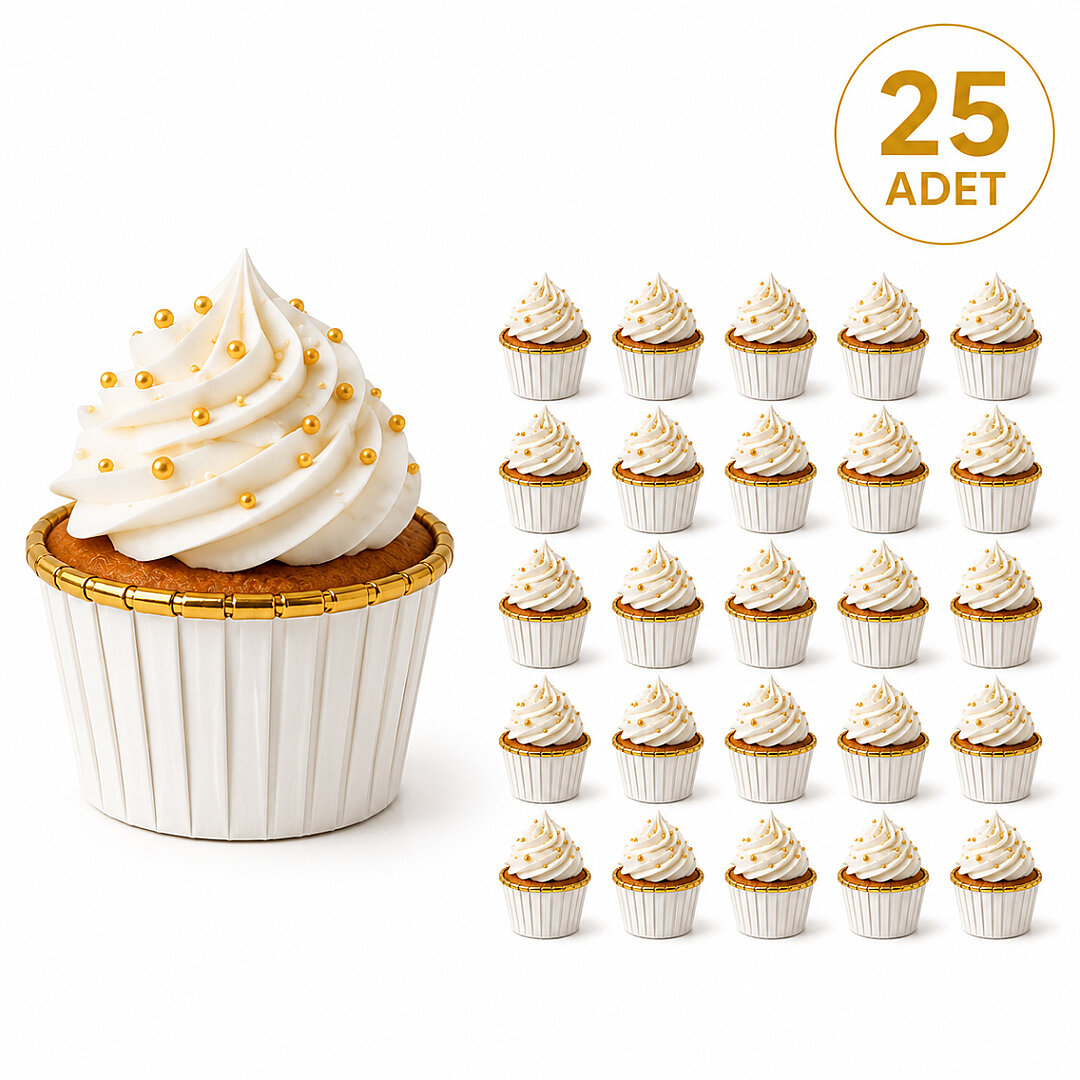 Muffin Kalıbı 25'li Beyaz - Beysüs (1)