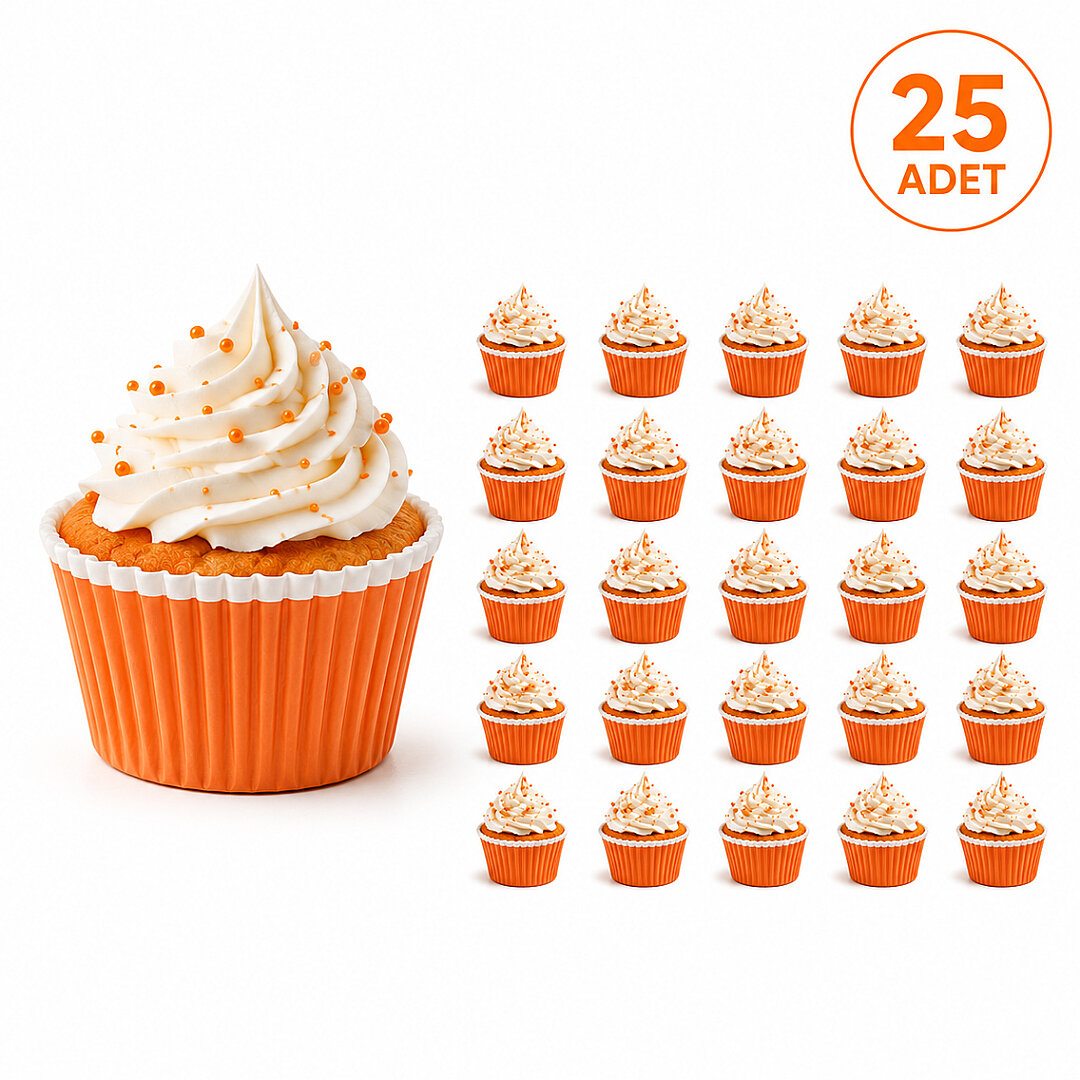 Muffin Kalıbı 25'li Turuncu - Beysüs (1)