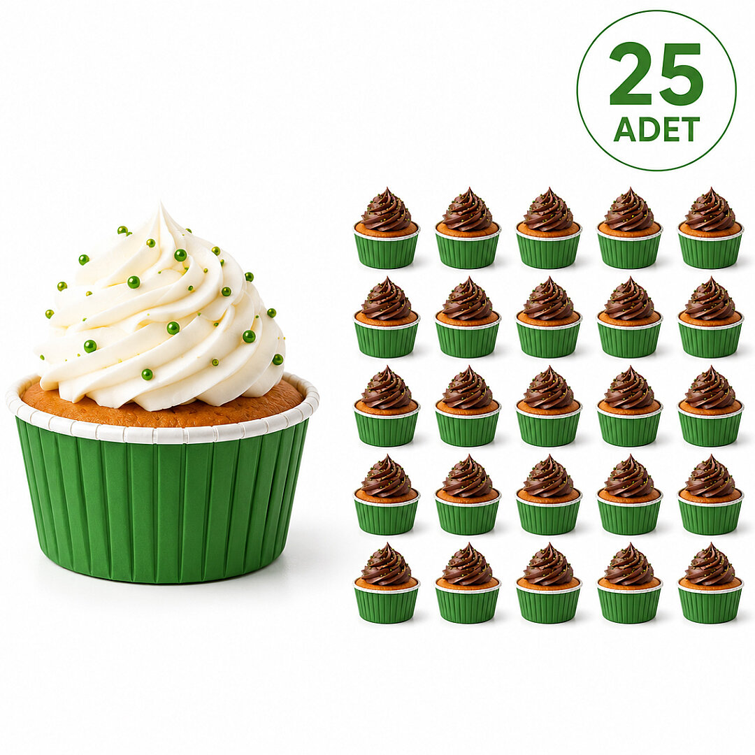 Muffin Kalıbı 25'li Yeşil - Beysüs (1)