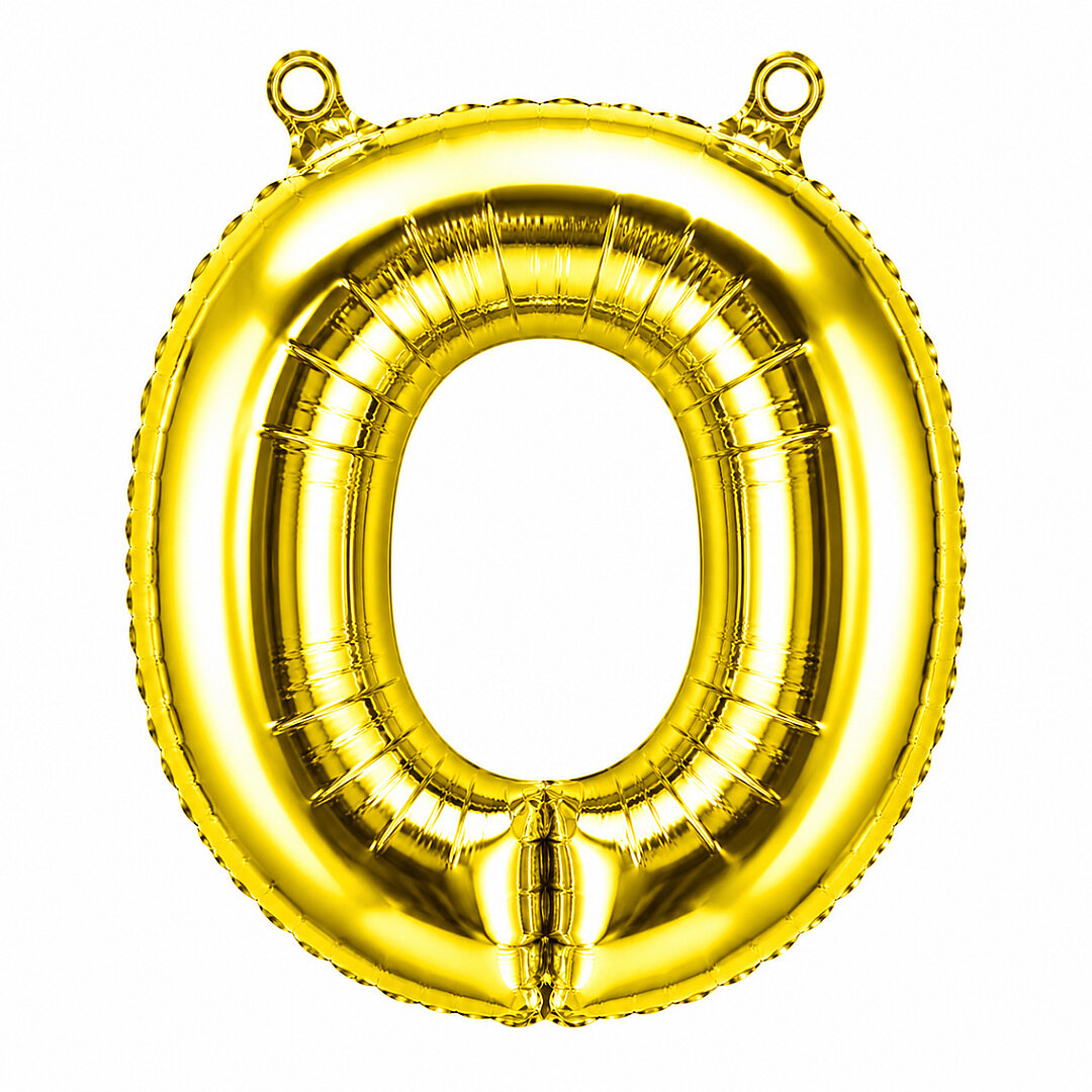 O Harfi Folyo Balon Altın Rengi (76 cm) 