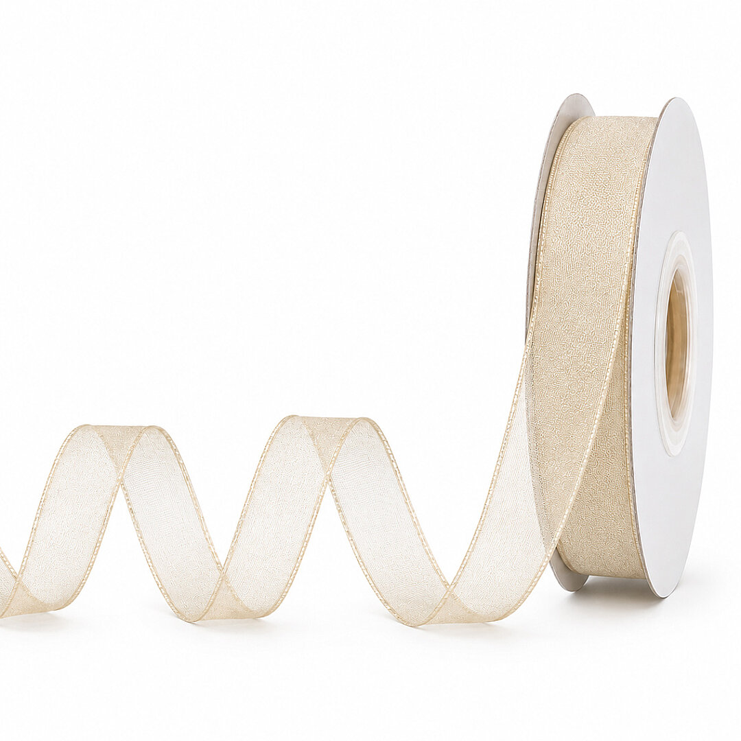 Organze Kurdele 10 mm Krem 
