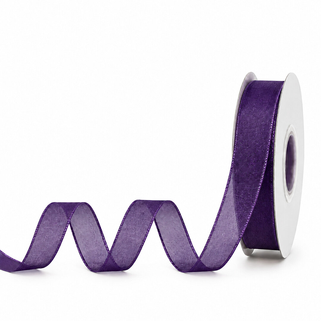 Organze Kurdele 20 mm Mor 