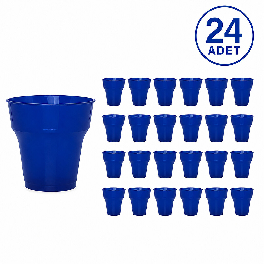 Parti Plastik Bardak 24'lü Lacivert 