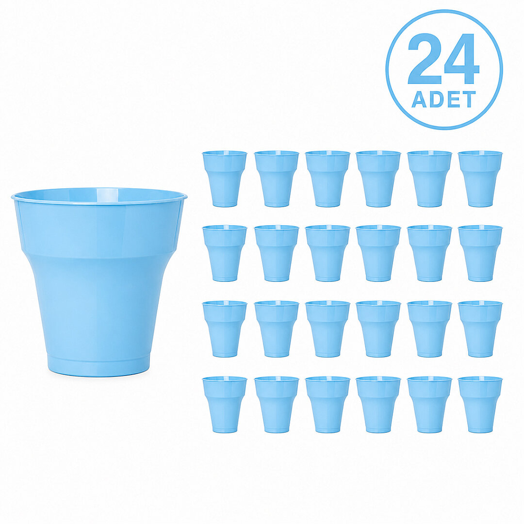 Parti Plastik Bardak 24'lü Mavi 