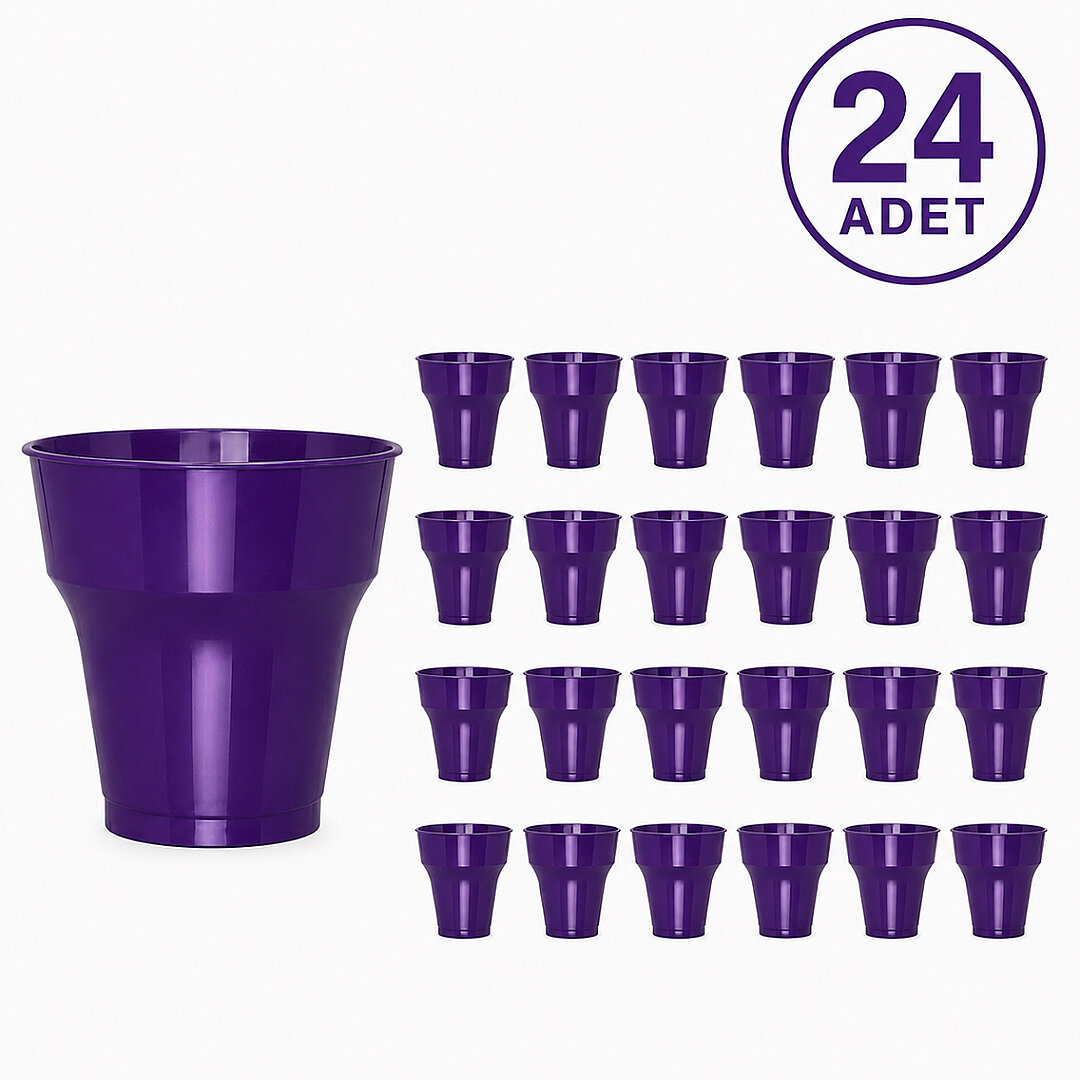 Parti Plastik Bardak 24'lü Mor 