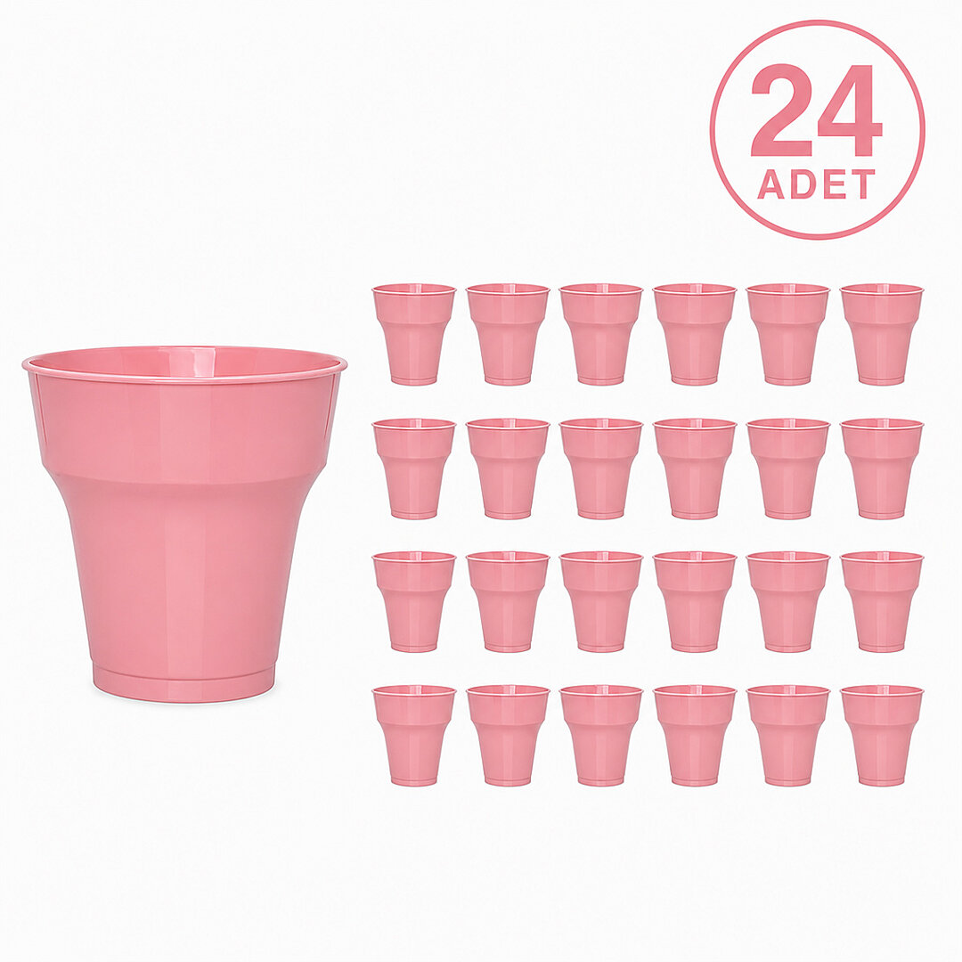 Parti Plastik Bardak 24'lü Pembe 