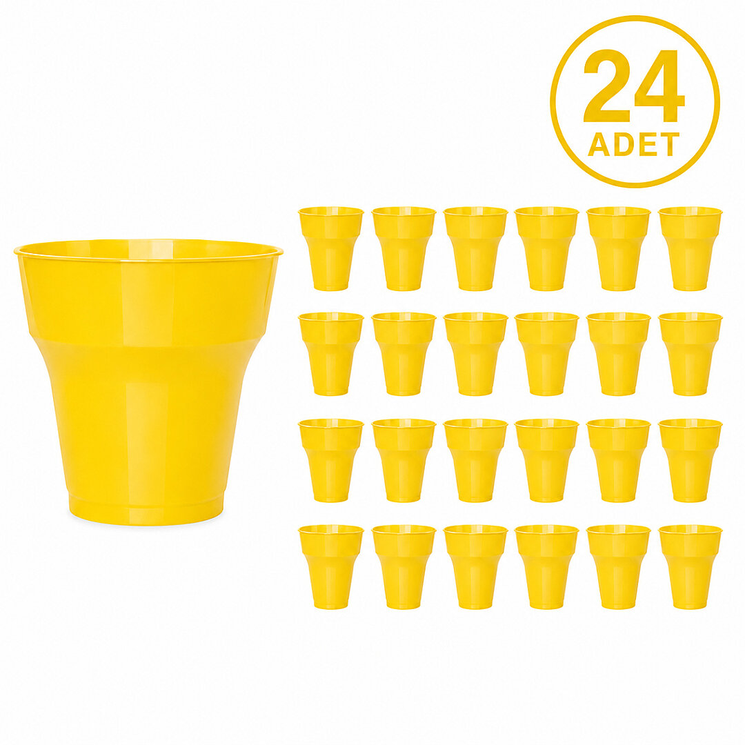 Parti Plastik Bardak 24'lü Sarı 