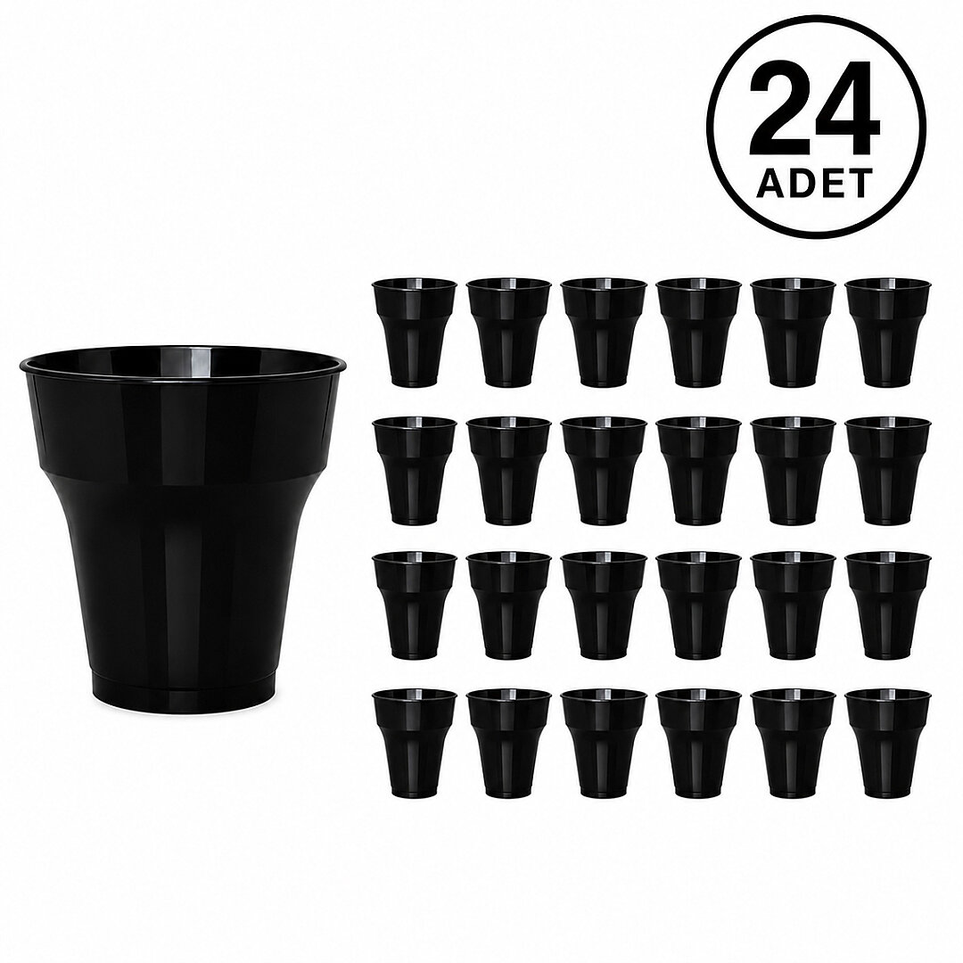 Parti Plastik Bardak 24'lü Siyah 
