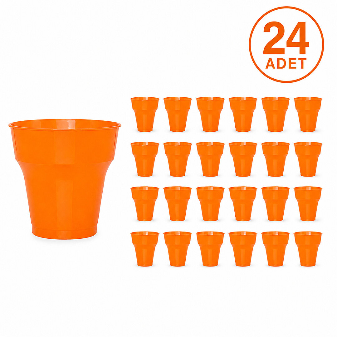 Parti Plastik Bardak 24'lü Turuncu 