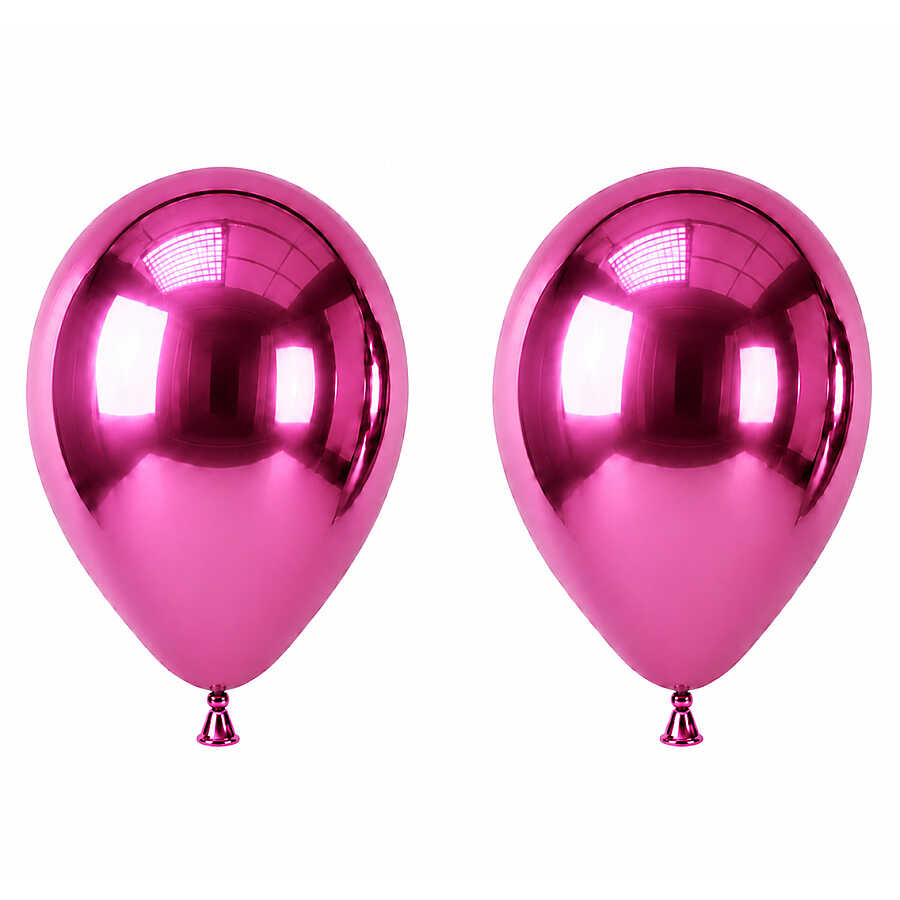 Pembe Renk Lateks krom Balon (45 cm) - 2 Adet