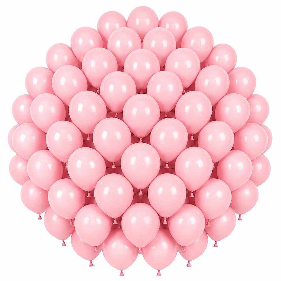 Pembe Renk Lateks makaron Balon (30 cm) - 50 Adet
