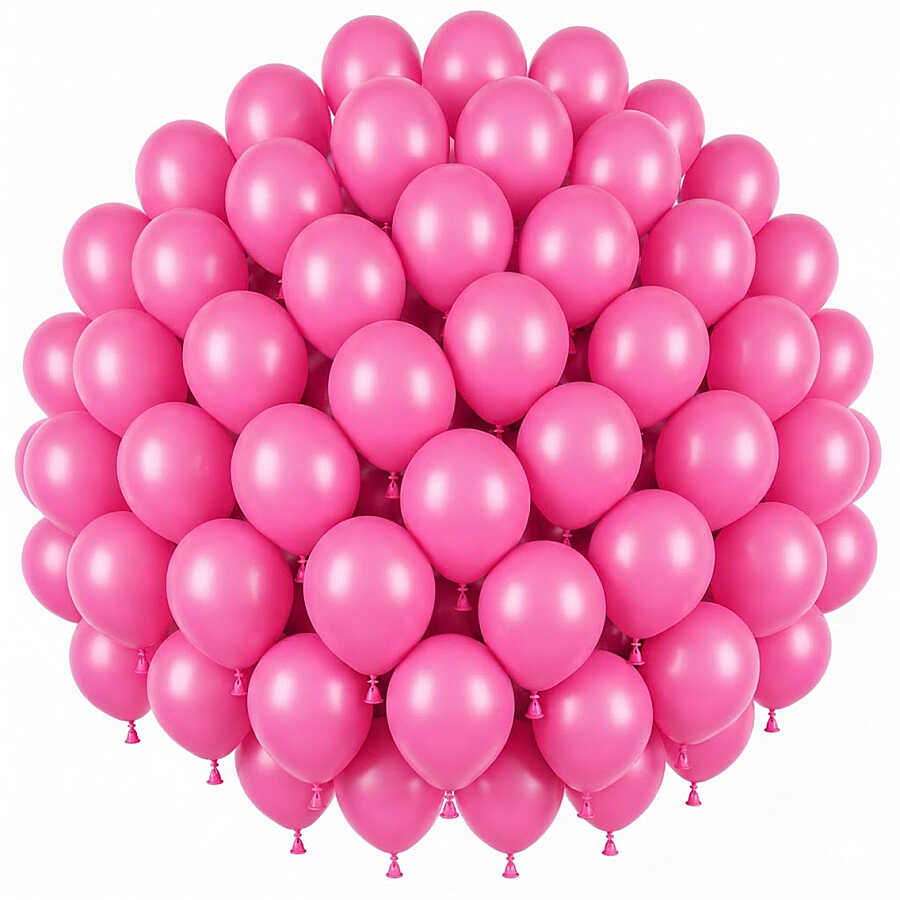 Pembe Renk Lateks Pastel Balon (30 cm) - 50 Adet
