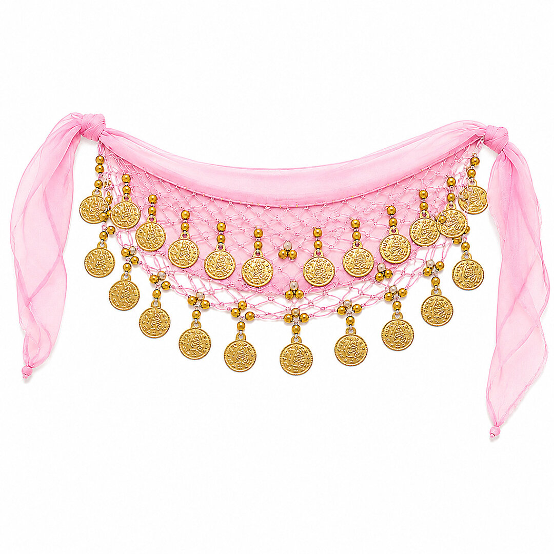 Pembe Shakira Kemeri (Oryantal Dans Kemeri - Kına Gecesi Zilli Kemer) 