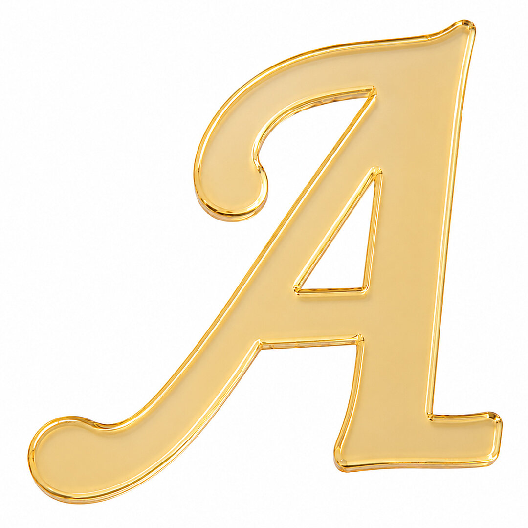 Pleksi Harf 4 cm Gold A 4 cm 