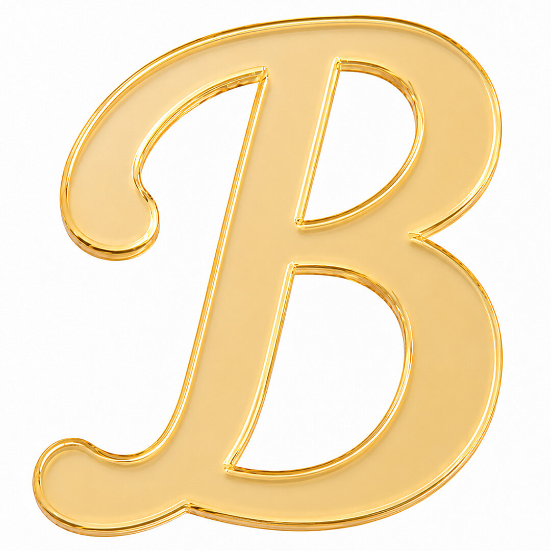 Pleksi Harf 4 cm Gold B 4 cm 
