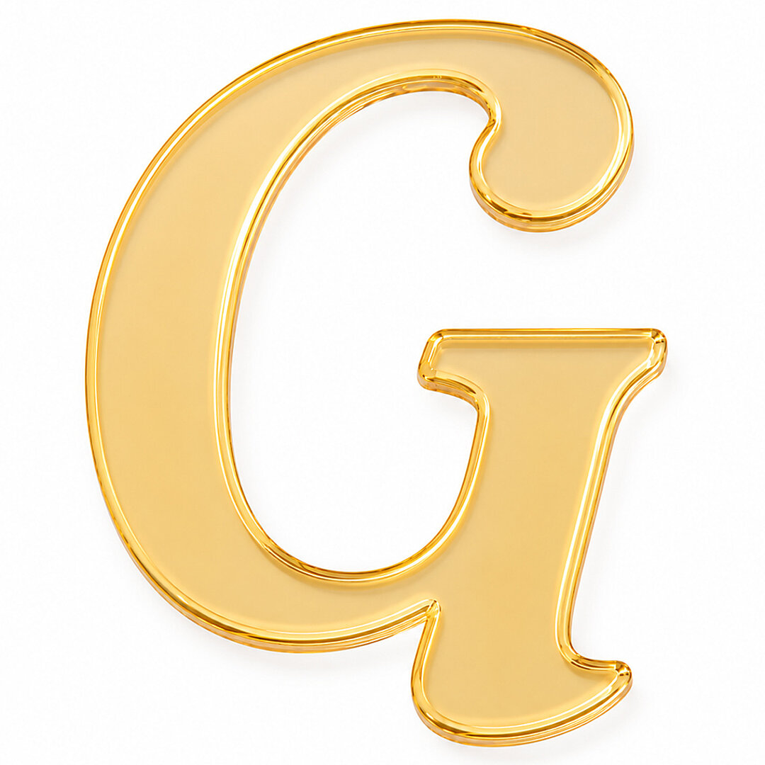 Pleksi Harf 4 cm Gold G 4 cm 