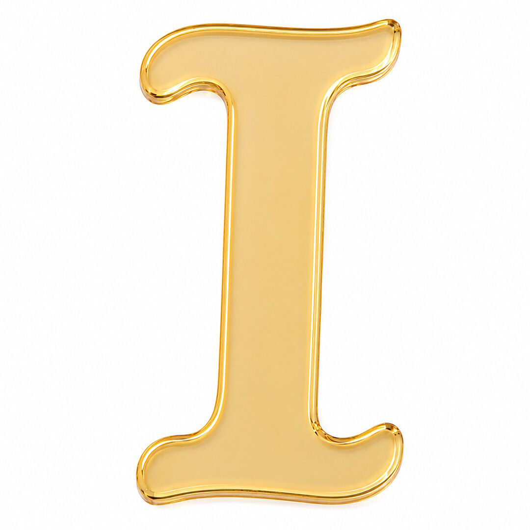 Pleksi Harf 4 cm Gold I 4 cm 