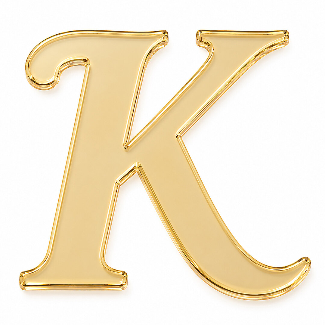 Pleksi Harf 4 cm Gold K 4 cm 